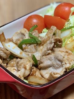 砂糖を使わない豚コマと玉ねぎの生姜焼き-レシピのメイン写真