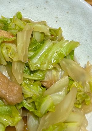【大人の惣菜】春キャベツと油揚げの煮もの-レシピのメイン写真
