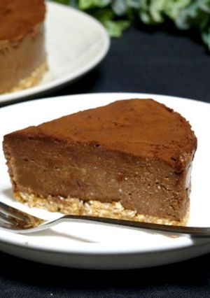 砂糖なし！濃厚ヴィーガンローチョコケーキ-レシピのメイン写真