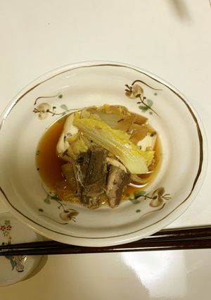 サバ缶豆腐（煮物）-レシピのメイン写真