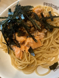 [疲労回復]鮭と納豆の和風パスタ-レシピのメイン写真