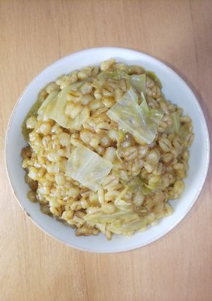 100%押し麦のカレーきゃべつ麦飯-レシピのメイン写真