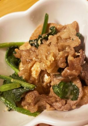 [貧血予防]牛肉ほうれん草のチーズソテー-レシピのメイン写真