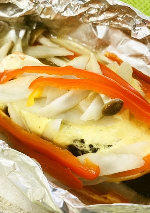 鮭と野菜の味噌マヨホイル焼き-レシピのメイン写真