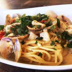 รูปของ 魚介のクリームパスタ