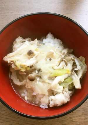 雪見鍋残りで、リメイク丼-レシピのメイン写真