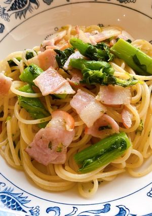 菜の花とベーコンのパスタ-レシピのメイン写真