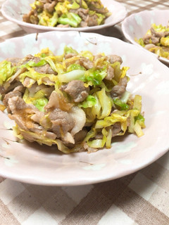 キャベツと豚こまのニンニク醤油炒め♡-レシピのメイン写真