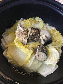 簡単ヘルシーサバ缶白菜鍋♪ダイエットにも-レシピのメイン写真