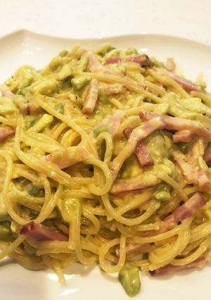 レンジ時短！アボカドのカルボナーラ-レシピのメイン写真