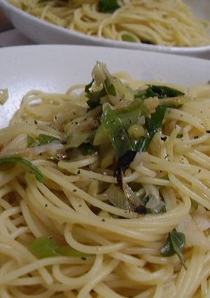エコクッキング　ねぎたっぷり和風パスタ-レシピのメイン写真