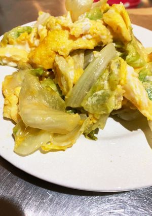 レタスと卵のにんにくマヨソテー-レシピのメイン写真