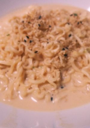 スープパスタ風カルボラーメン-レシピのメイン写真