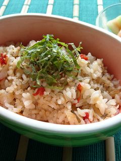 スイカの炊き込みご飯&おまけの浅漬け-レシピのメイン写真