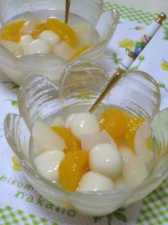 お豆腐白玉deフルーツポンチ♪-レシピのメイン写真