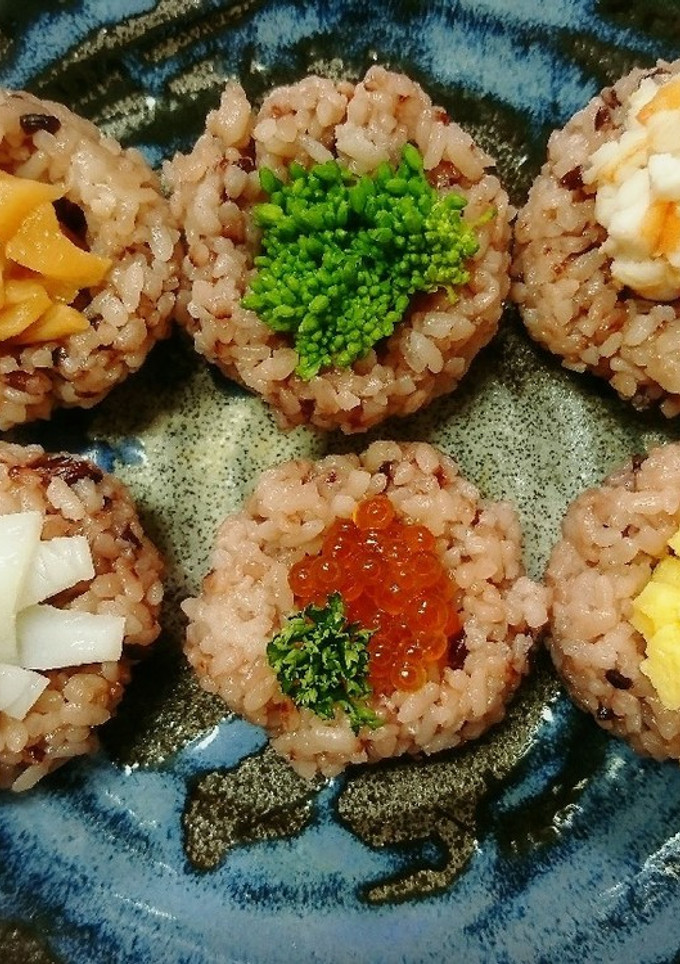ひな祭り♥️黒米くぼみに詰めるだけ-レシピのメイン写真