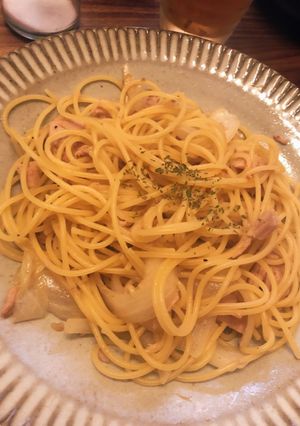ツナと玉ねぎのにんにくしょうゆパスタ-レシピのメイン写真