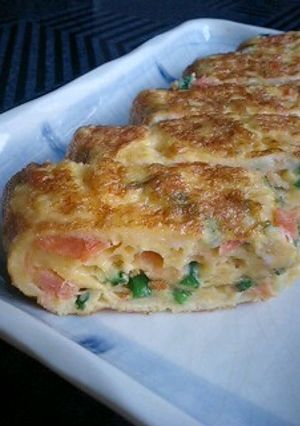鮭フレークで卵焼き-レシピのメイン写真