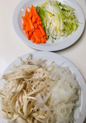 鶏むね肉とピーラー根菜の鍋-レシピのメイン写真