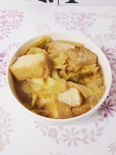 キャベツと厚揚げ豆腐の煮物-レシピのメイン写真