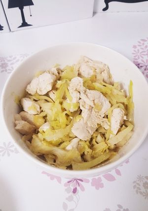 レンジで簡単！キャベツと鶏肉の和え物-レシピのメイン写真