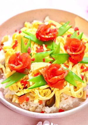 我が家の五目ちらし寿司　雛祭りバージョン-レシピのメイン写真