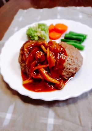 網焼きハンバーグ-レシピのメイン写真