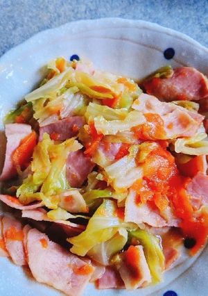 ベーコンと人参とキャベツの煮浸し-レシピのメイン写真