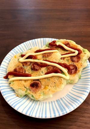 ホットケーキミックスで洋風お好み焼き-レシピのメイン写真