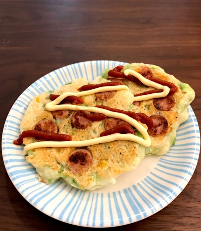 ホットケーキミックスで洋風お好み焼き-レシピのメイン写真