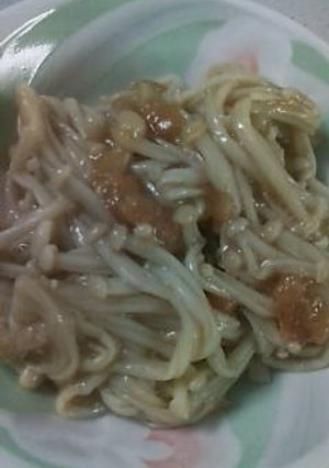 レンジで簡単☆さっぱりえのきの和風梅肉-レシピのメイン写真