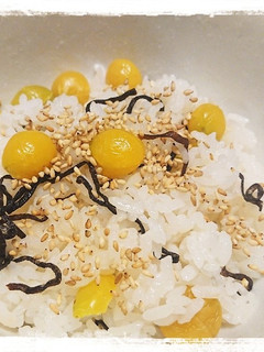 塩昆布銀杏ご飯-レシピのメイン写真