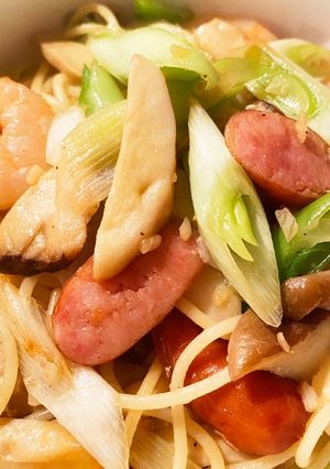 長ネギの和風ペペロンチーノ-レシピのメイン写真
