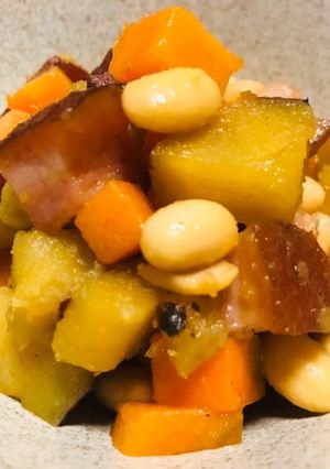免疫力♡さつま芋・人参・大豆の洋風旨煮-レシピのメイン写真