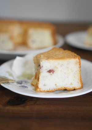 桜と甘酒のエンゼルシフォンケーキ-レシピのメイン写真