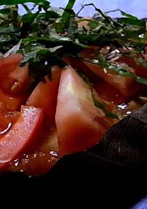 トマトの朴葉（ほうば）味噌焼き-レシピのメイン写真