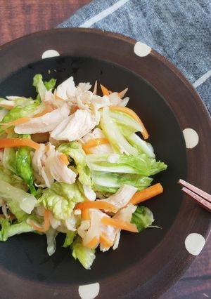 白菜と蒸し鶏の和風おかずサラダ-レシピのメイン写真