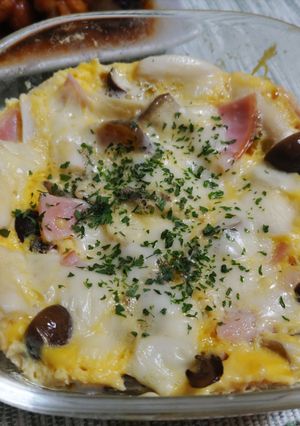 しめじとハムのキッシュ※余り物簡単朝ご飯-レシピのメイン写真
