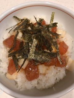 ごま卵醤油が旨い、マグロと山芋の角あえ丼-レシピのメイン写真
