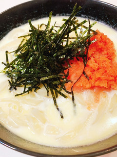 簡単豆乳で作る♡明太クリームうどん-レシピのメイン写真