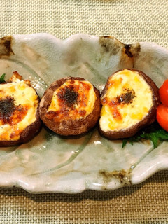 ☆しいたけのコーンマヨチーズ焼き-レシピのメイン写真