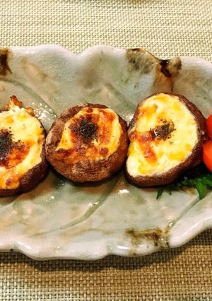 ☆しいたけのコーンマヨチーズ焼き-レシピのメイン写真