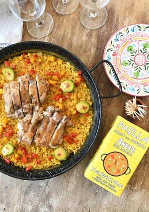 鶏もも肉のバレンシア風パエリア-レシピのメイン写真