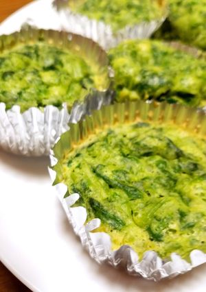 菜の花のもちもちカップケーキ-レシピのメイン写真