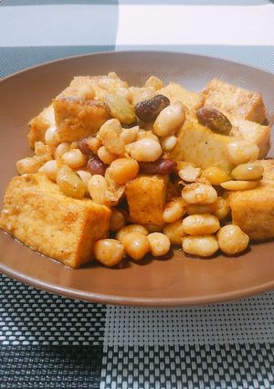厚揚げとお豆のカレーマヨソテー-レシピのメイン写真