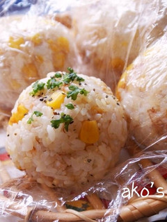 焼きもろこしプチおにぎり-レシピのメイン写真