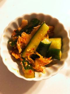 鶏胸肉ときゅうりのキムチ和え-レシピのメイン写真