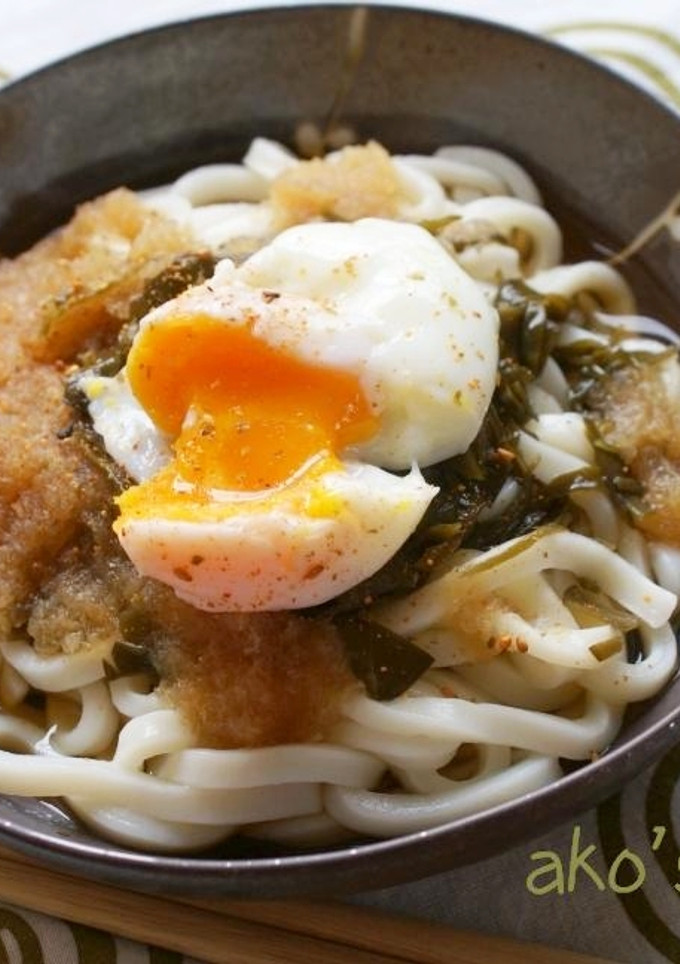 めかぶとおろしのぶっかけうどん-レシピのメイン写真