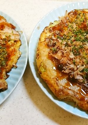 山芋焼き（キャベツもやし入り）-レシピのメイン写真