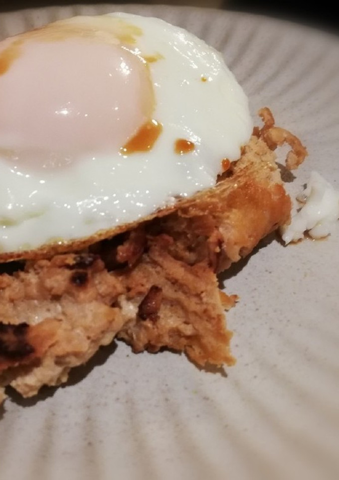 鶏のつくね目玉焼き乗せ-レシピのメイン写真